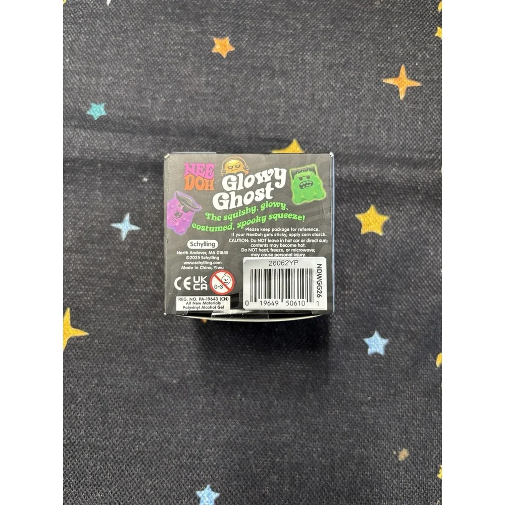 NeeDoh Glowy Ghost Green Vampire Authentic Nee Doh New GITD